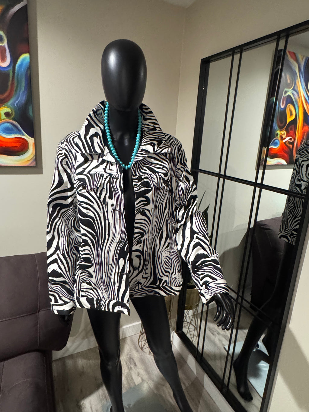 Black & White Zebra Jacket