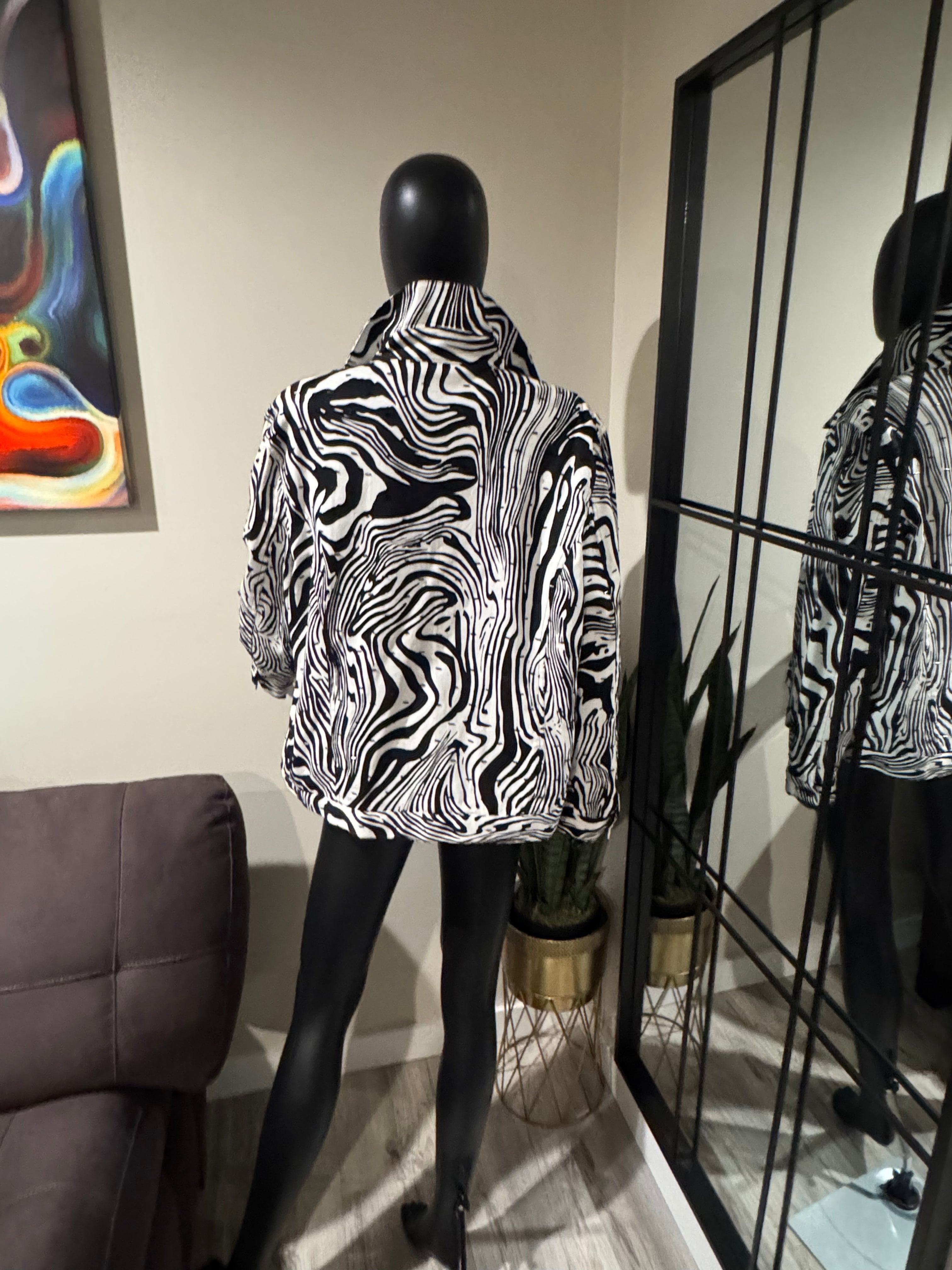 Black & White Zebra Jacket